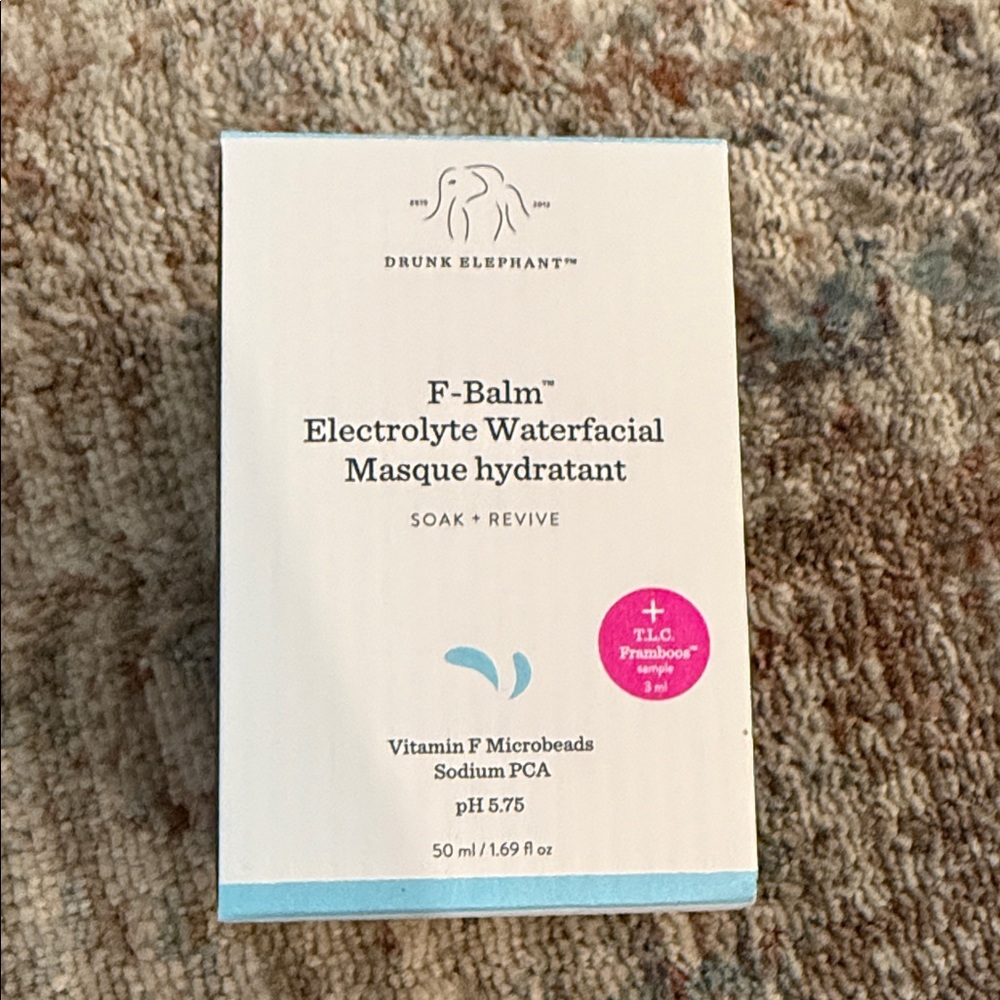 Drunk Elephant F-Balm Electrolyte Waterfacial - White and Blue